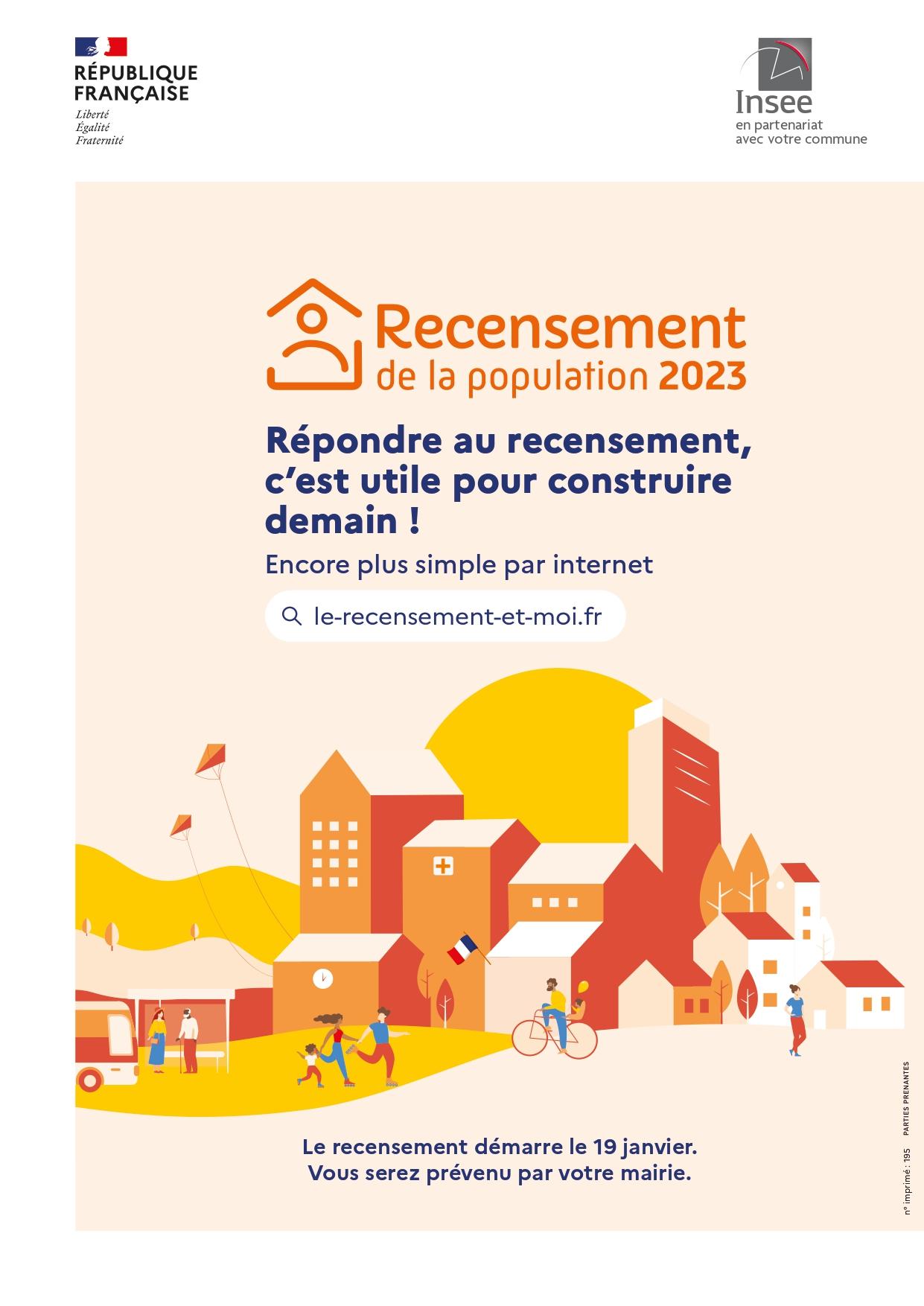 Affiche a4 recensement 2025
