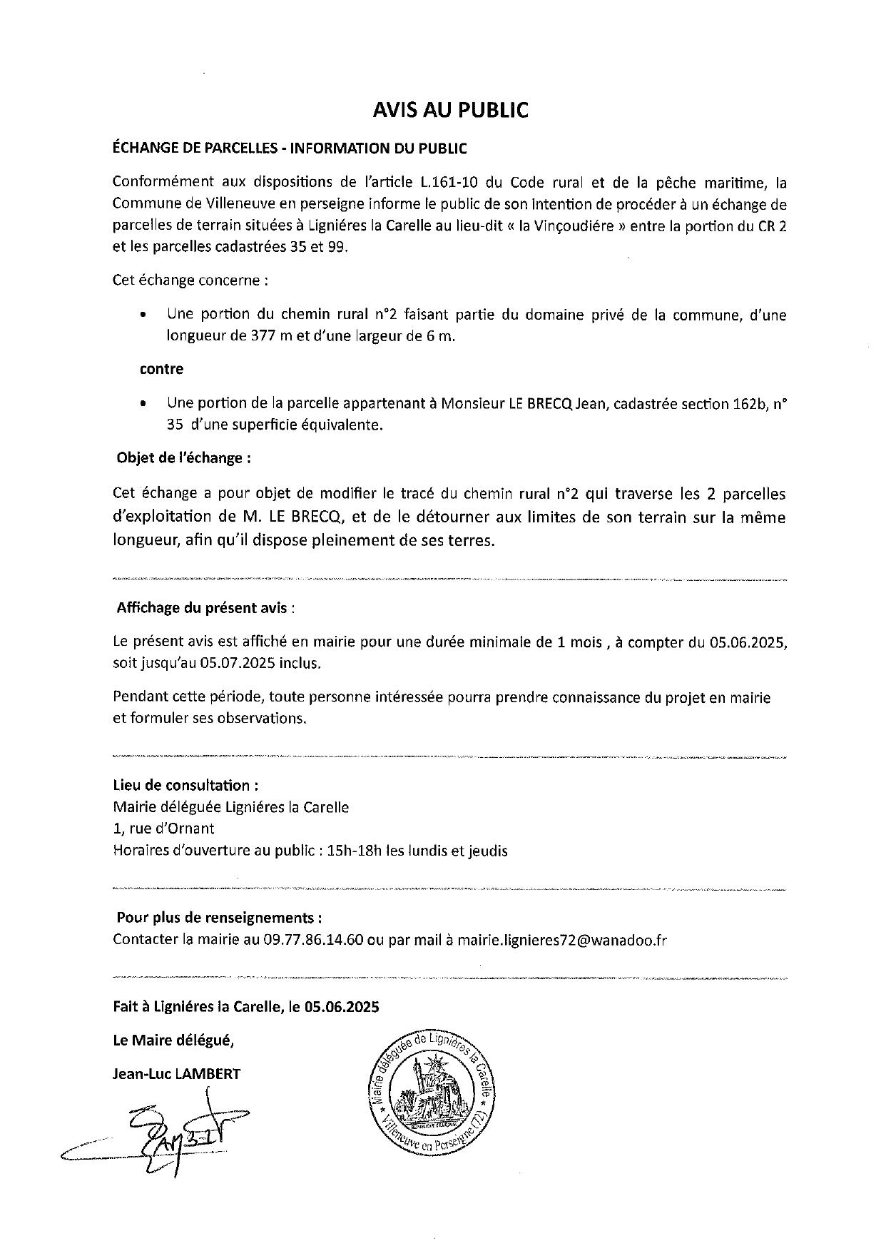 Avis au public page 2