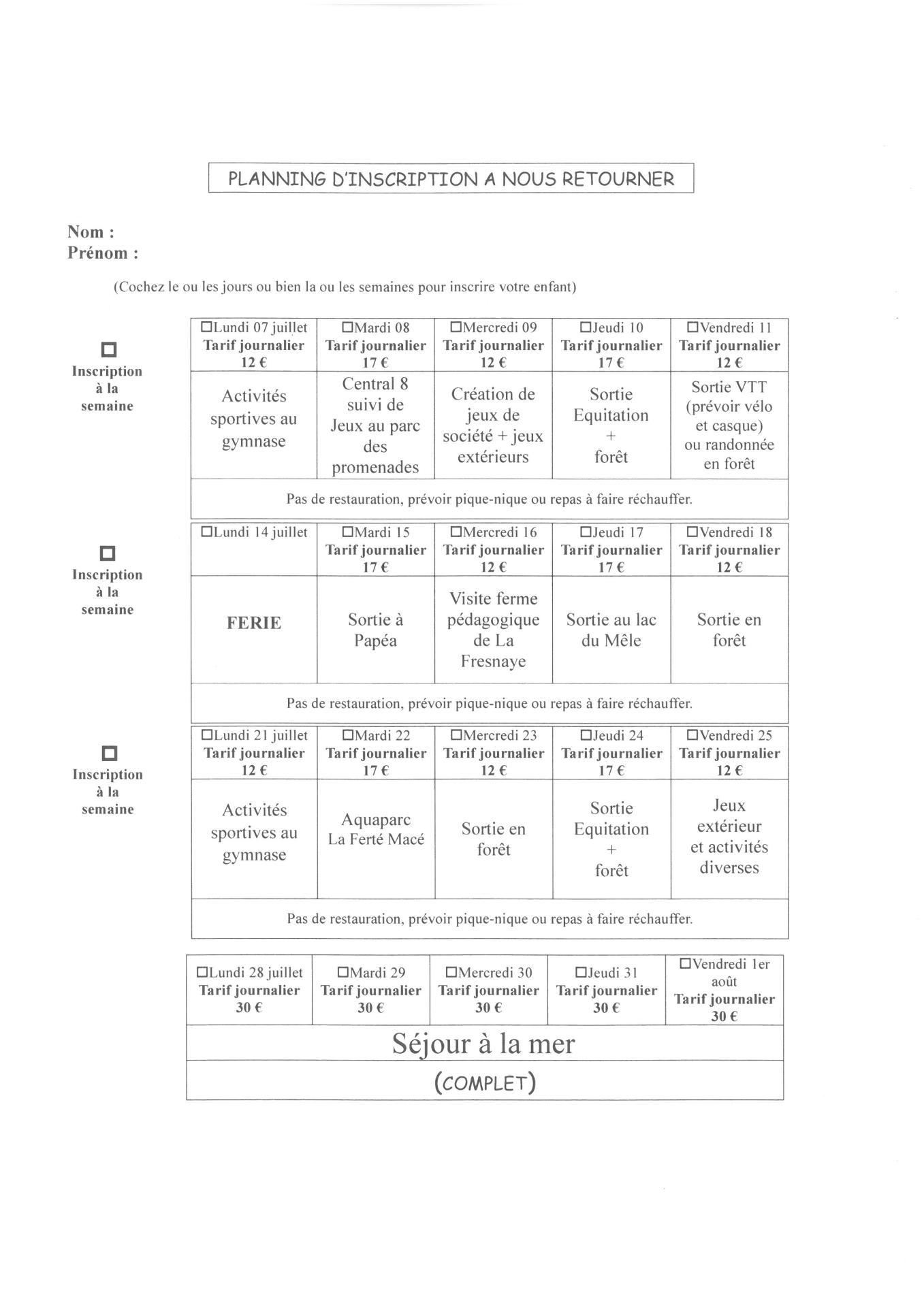 Planning